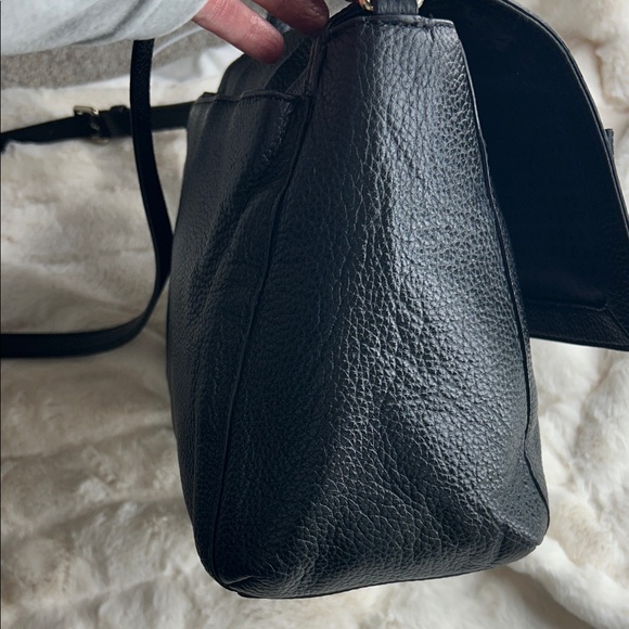 Kate Spade Black Pebbled Leather Bow Shoulder/ Crossbody Bag - Picture 8 of 14